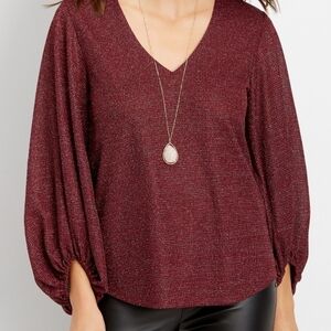 Maurices balloon sleeves  blouse